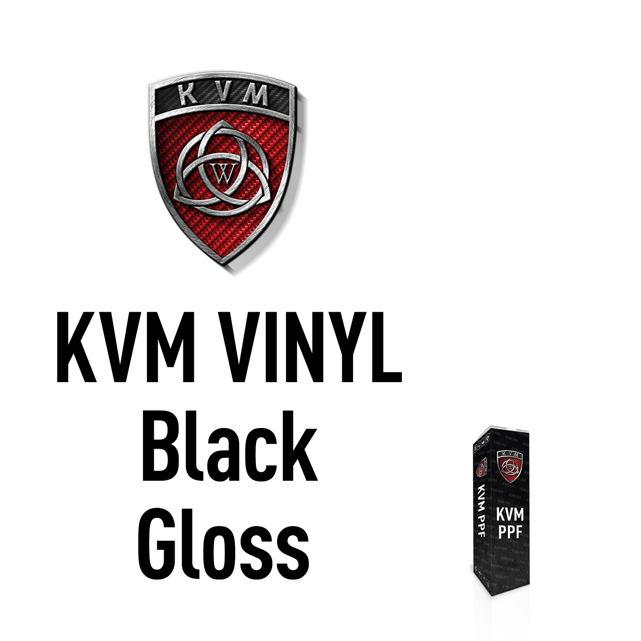 Черная виниловая глянцевая пленка KVM VINYL Black Gloss 0.30